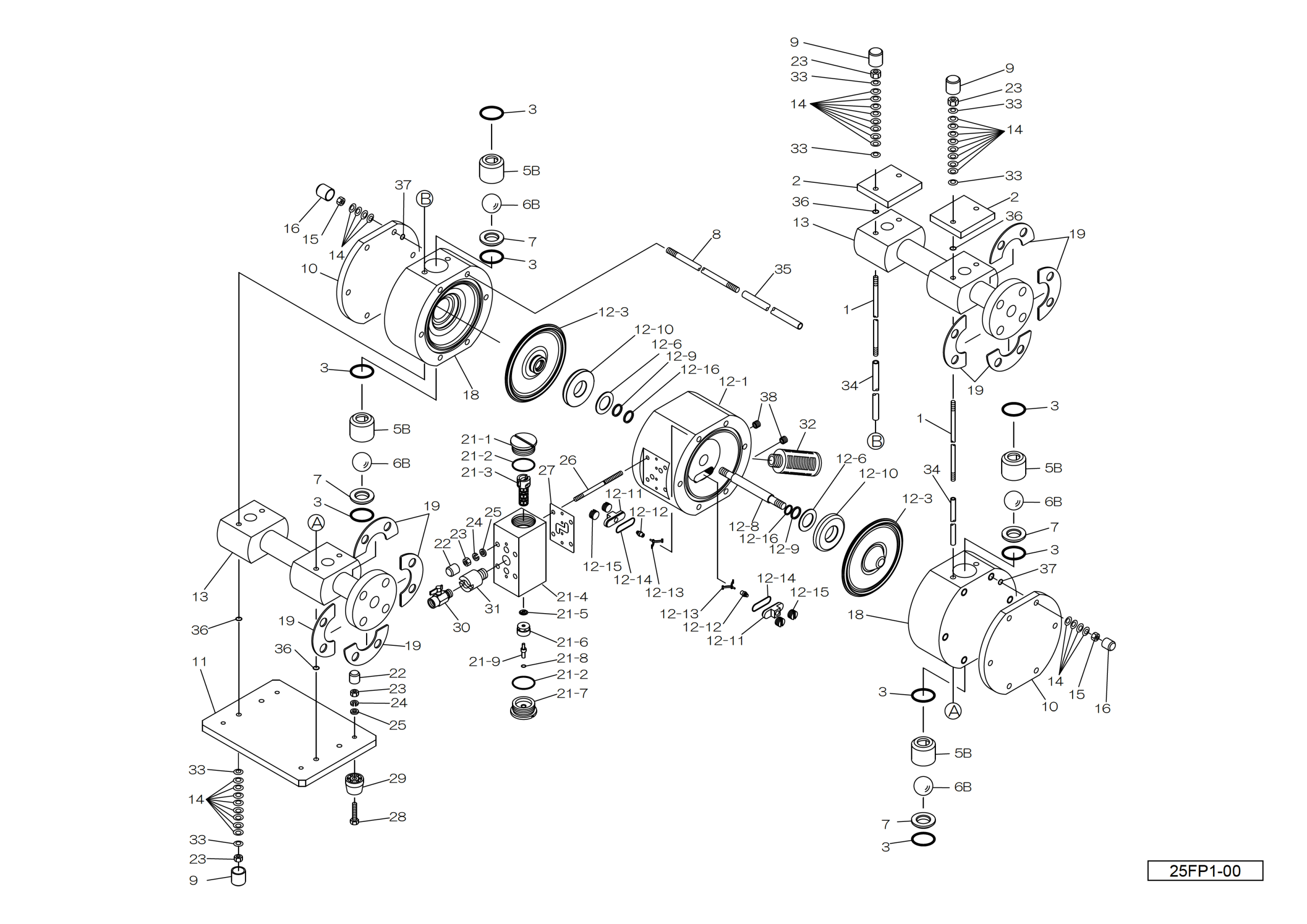 YAMADA DP-25F/P-FL BALL 气动隔膜泵